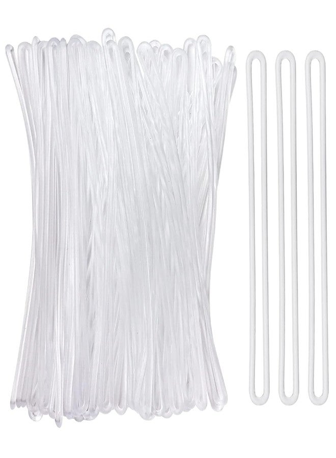 Brandian 25 Qty Silicone Luggage Loops, 6 Inch Heavy-Duty Tag Straps, Stretchable, Clear (Pack of 25) - Image 1